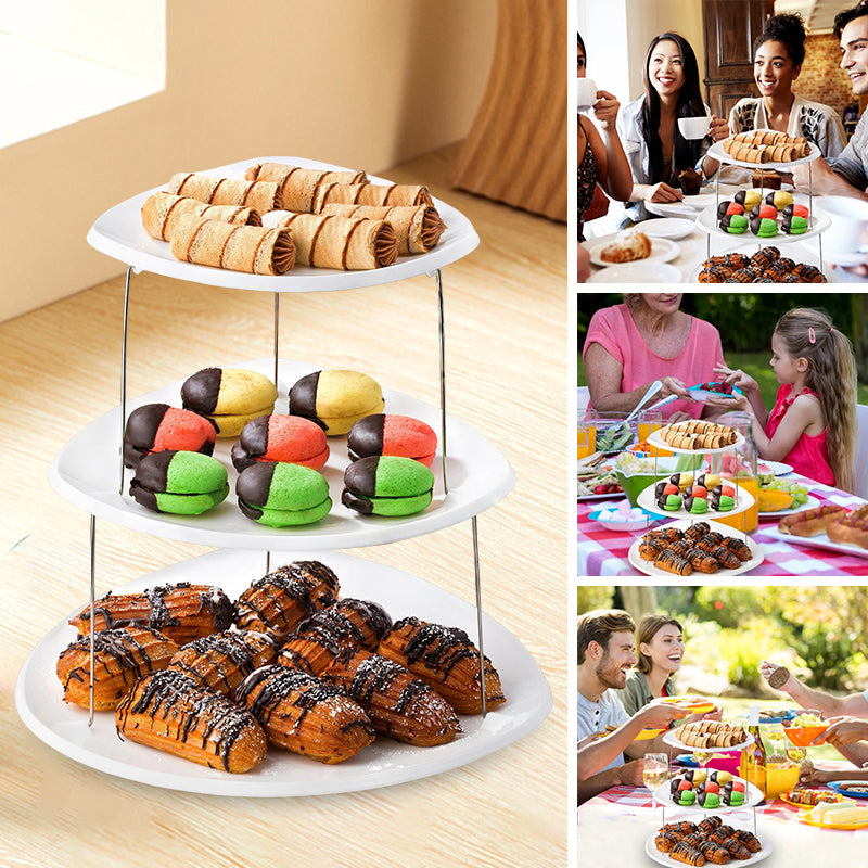 BowLift | Foldable Party Tray, 3-Tier