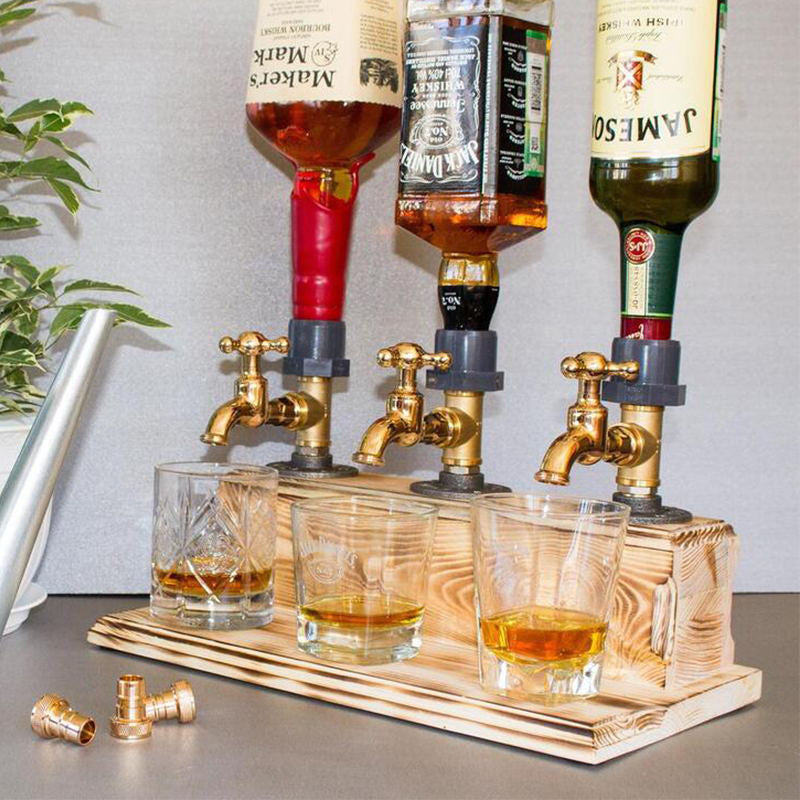 BowLift | Liquor Alcohol Whiskey Wood Dispenser