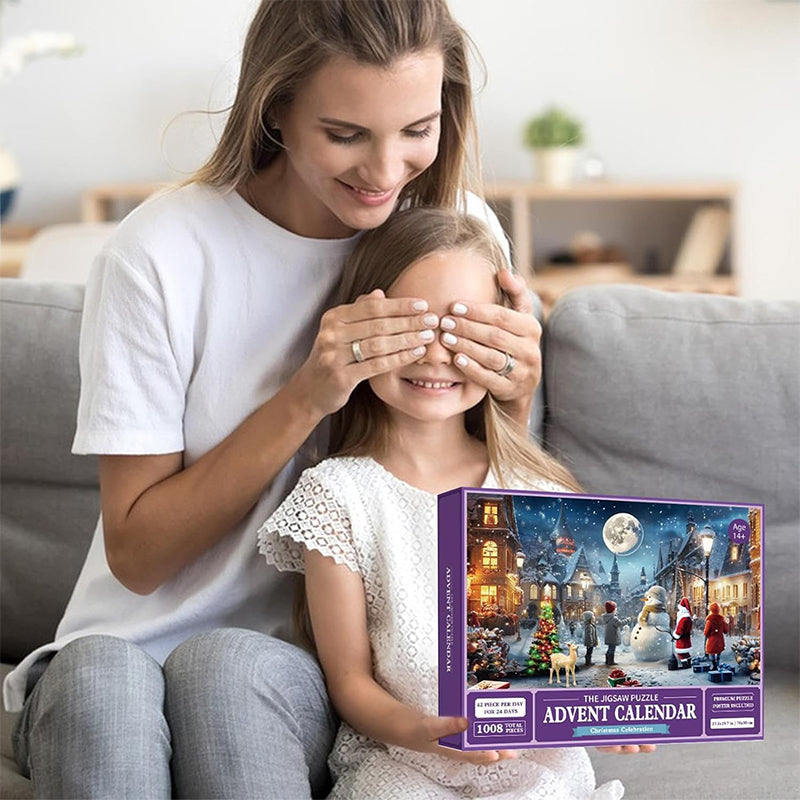 BowLift | 1000PCS Christmas Jigsaw Puzzles Advent Calendar - Christmas Gift
