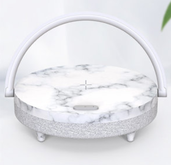 BowLift | Multifunctional Bedside Table Lamp, with Phone Wireless Charger, Phone Holder, Bluetooth Speaker and Adjustable Light Brightness, for Home & Office (US Plug)