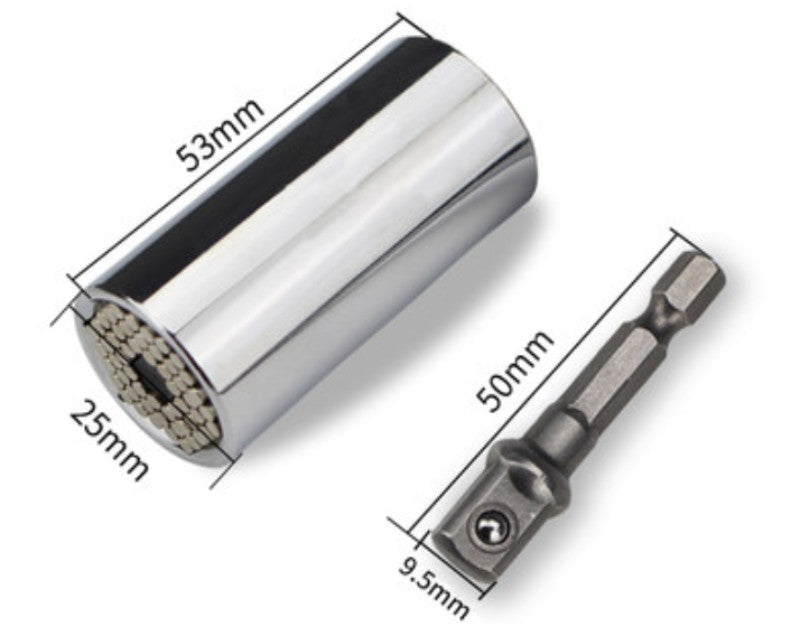 BowLift | Universal Socket Wrench, with Adjusting Adapter, Grip 7mm-19mm, for Screws, Nuts, Blots & More