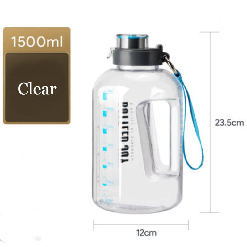 BowLift | 1500ml Large Capacity Water Bottle, with Widemouth, Tritan Material & BPA Free, for Walking, Driving, Exercising & More