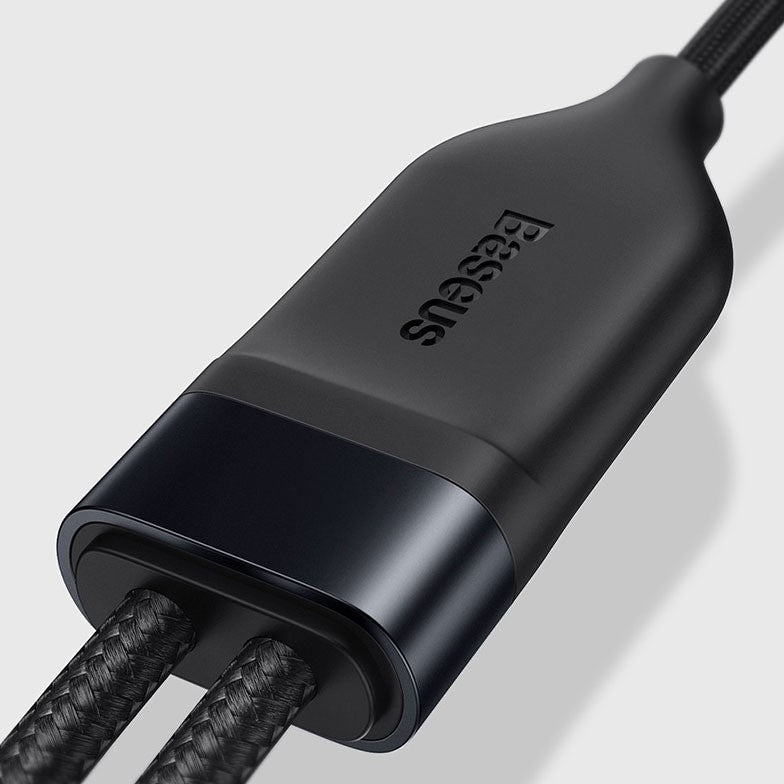 BowLift | 2-in-1 Fast-charging Charging Cable, Type-C to Lightning & Type-C, with BPS II, Support 100W Power Output (1.2m)