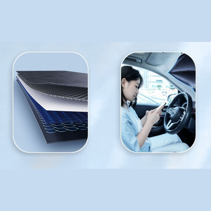 BowLift | Foldable Car Windshield Sun Shade Umbrella, for Sun Protection & Heat Insulation