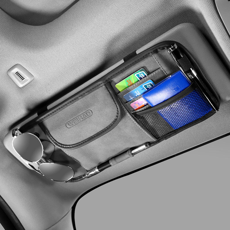 BowLift | Multi-Pocket Car Sun Visor Organizer, for Sunglasses, Cards, Pen, Cash & More