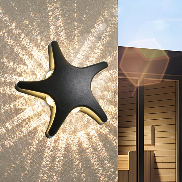 BowLift | Contemporary Simplicity Aluminum Starfish Design LED Waterproof Wall Lantern Lamp for Outdoor Terrace