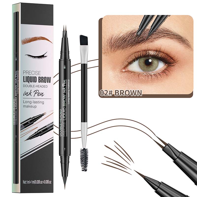 BowLift | 2-in-1 Dual-Ended Eyebrow Pencil with Micro-Fork Tip Applicator and Precise Brush Tip