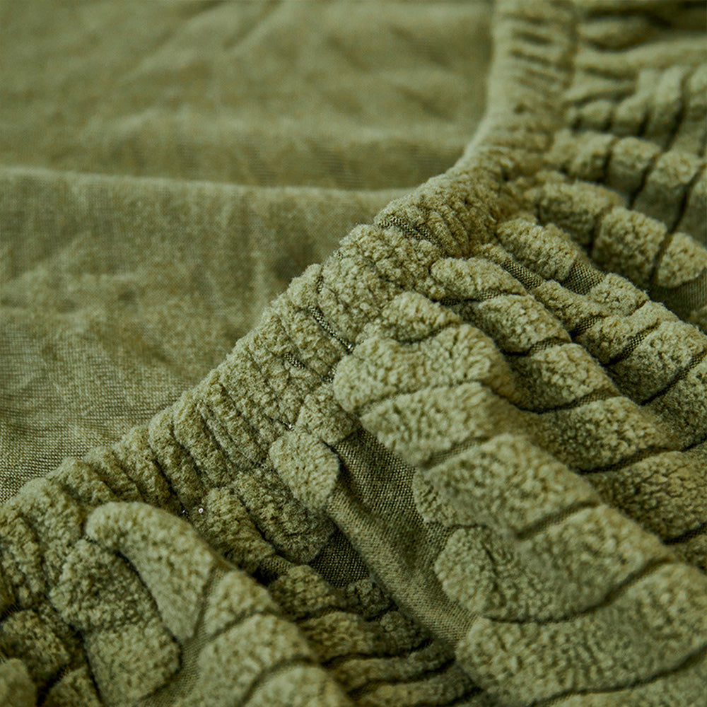 BowLift | Modern Leaf Jacquard Waterproof Anti-Scratch Stretch Full Cover Sofa Cover