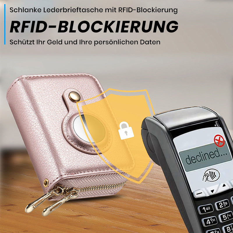 BowLift | Intelligent AirTag-Zip RFID Leather Wallet