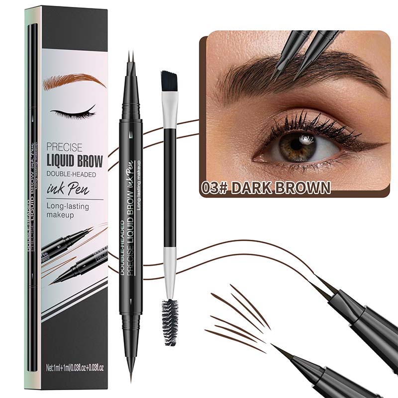BowLift | 2-in-1 Dual-Ended Eyebrow Pencil with Micro-Fork Tip Applicator and Precise Brush Tip