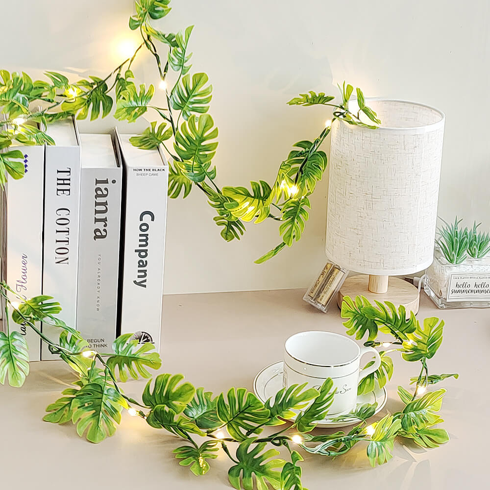 BowLift | Green Turtle Leaf Copper Wire Simulation Turtle Leaf Rattan Decorative LED String Lights