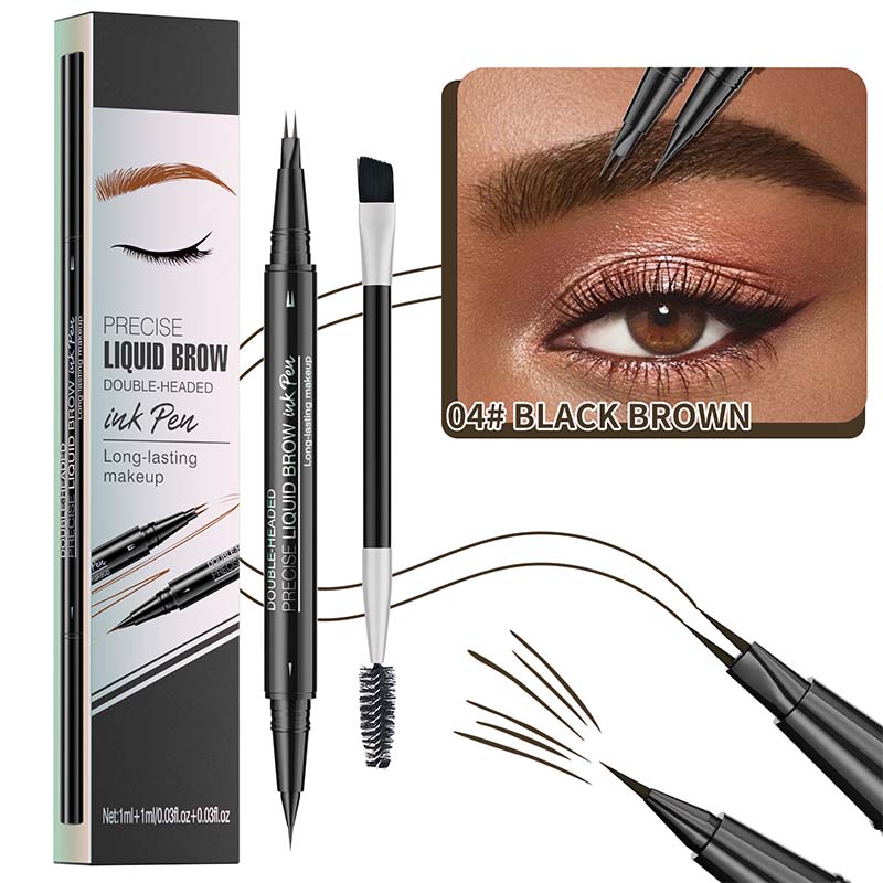 BowLift | 2-in-1 Dual-Ended Eyebrow Pencil with Micro-Fork Tip Applicator and Precise Brush Tip