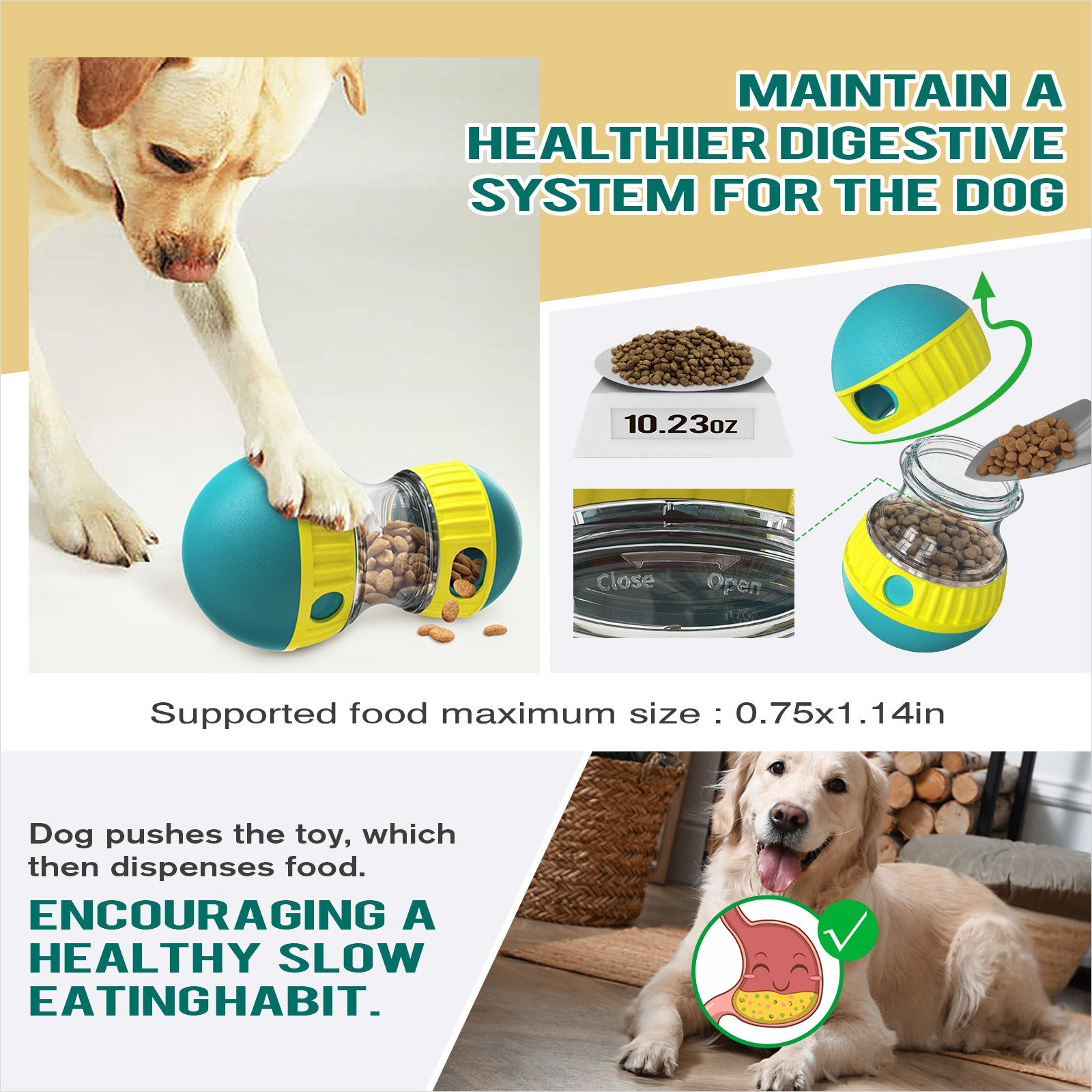 Super Ball XXL Interactive Slow Feeder Toy for Dogs