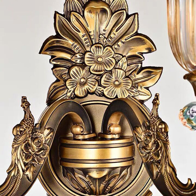 BowLift | FlorisLuxe European Wall Lamp | Blossom Design | 1-2 Flames | High-Quality Resin & Glass | Elegance for Living Room & Hallway