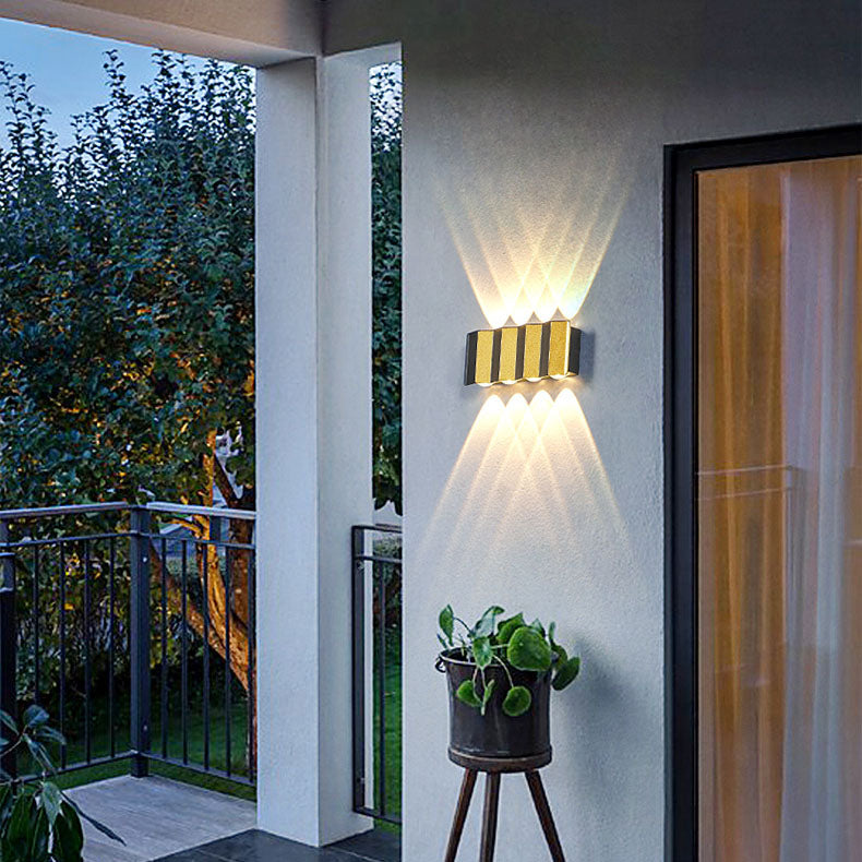 BowLift | Modern Light Luxury Golden Aluminium Outdoor Waterproof Terrace LED Wall Light Lamp