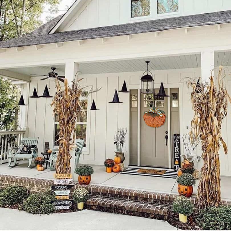 BowLift | Farmhouse Pumpkin Wreath For Front Door