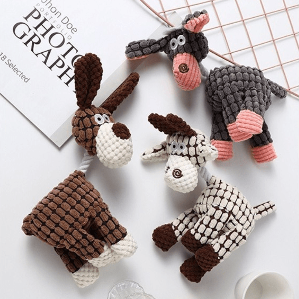 BowLift | Dog Toy Plush Chew Set for Aggressive Play