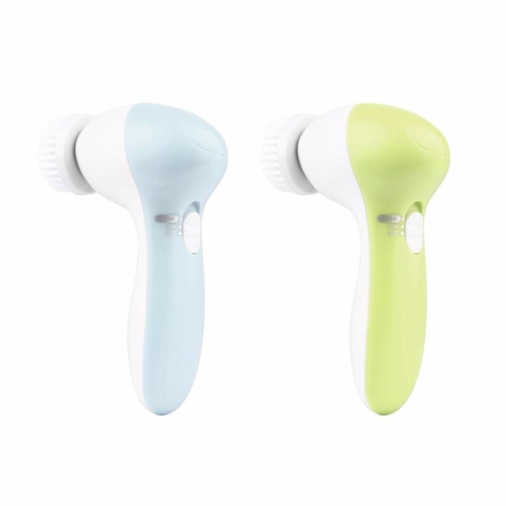 BowLift | 1 Set 5 in 1 Electric Wash Face Machine Facial Pore Cleaner Body Cleaning Massage Mini Skin Beauty Massager Face Washing Brush