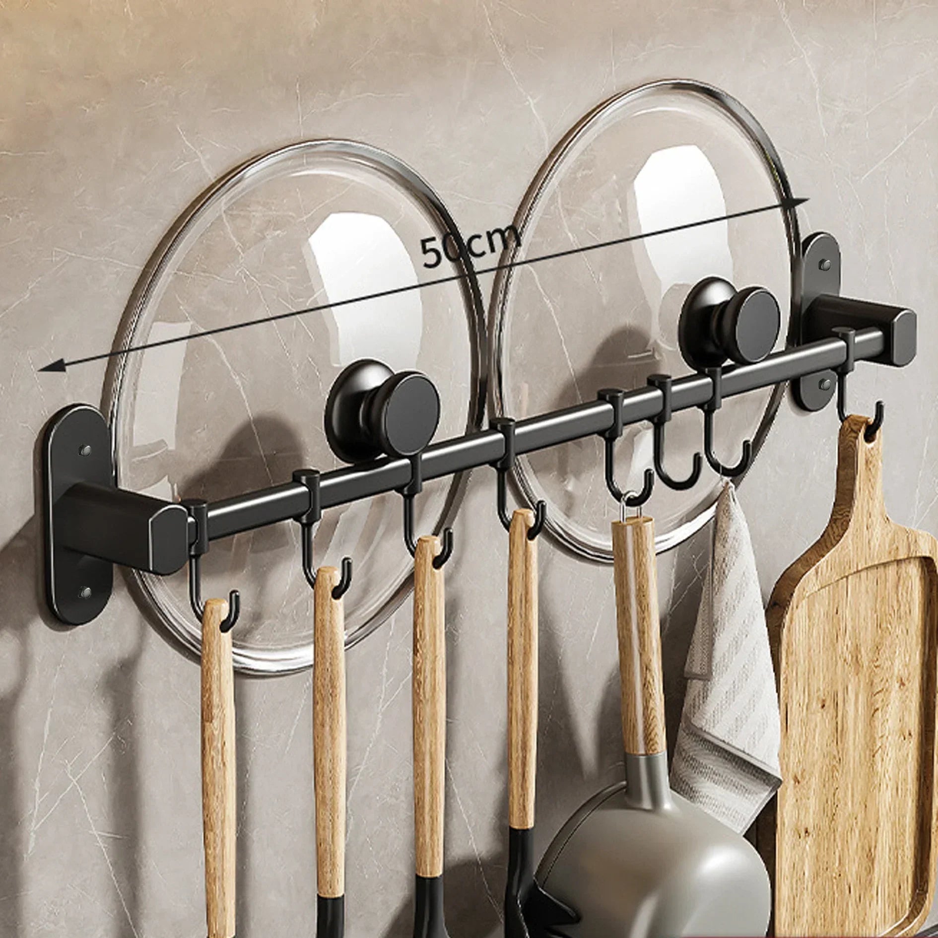 BowLift | Storage shelf for kitchen utensils – versatile use – wall-mounted – storage shelf for pan lids and spatulas