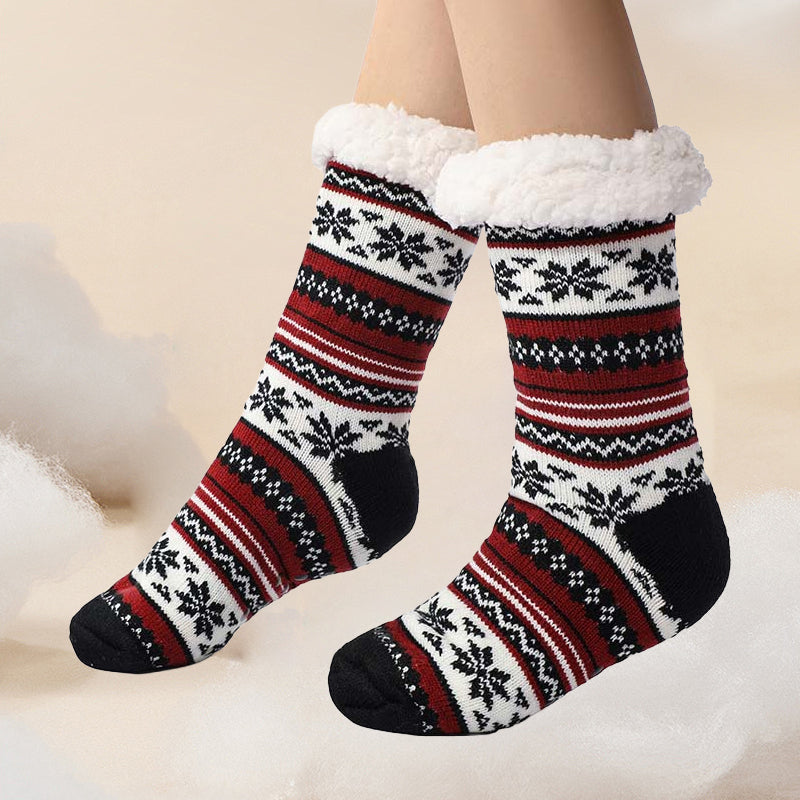 BowLift | Snowflake Ultra-thick Cashmere Slipper Home Socks