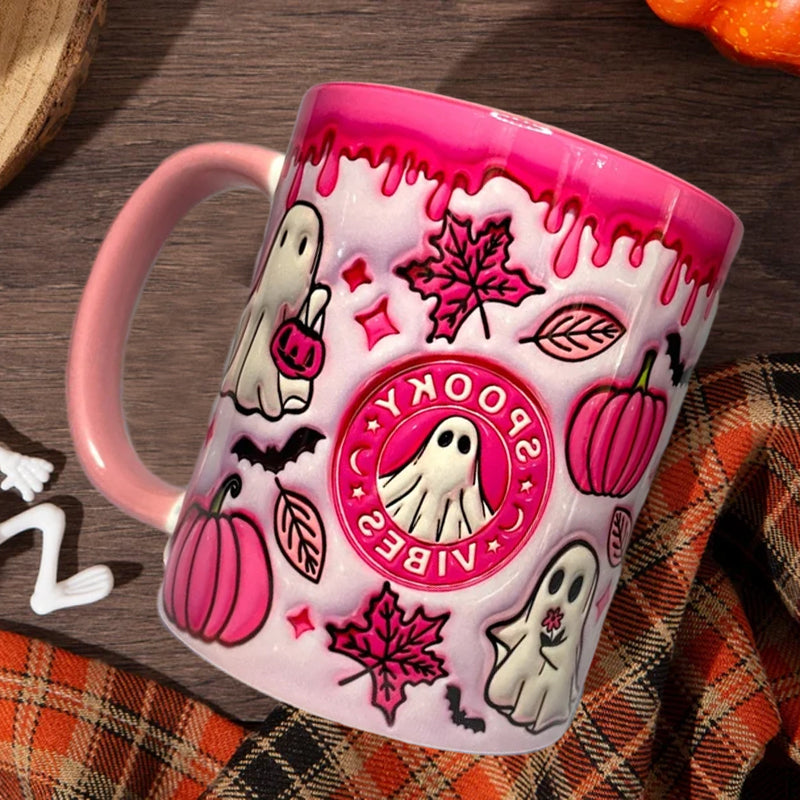 BowLift | Pumpkin Coffee Mug with Ghost