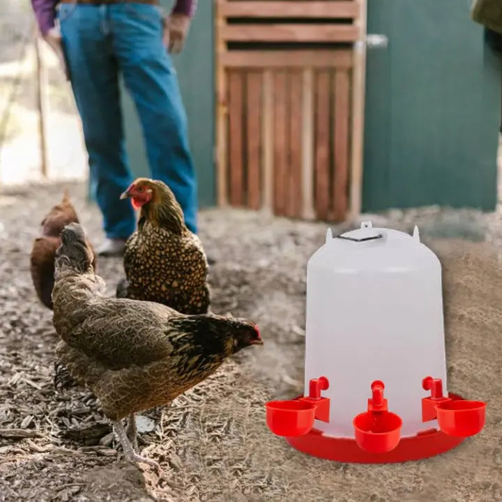BowLift | 10 Piece Automatic Drinking Cups for Poultry – For Fresh Water Around the Clock