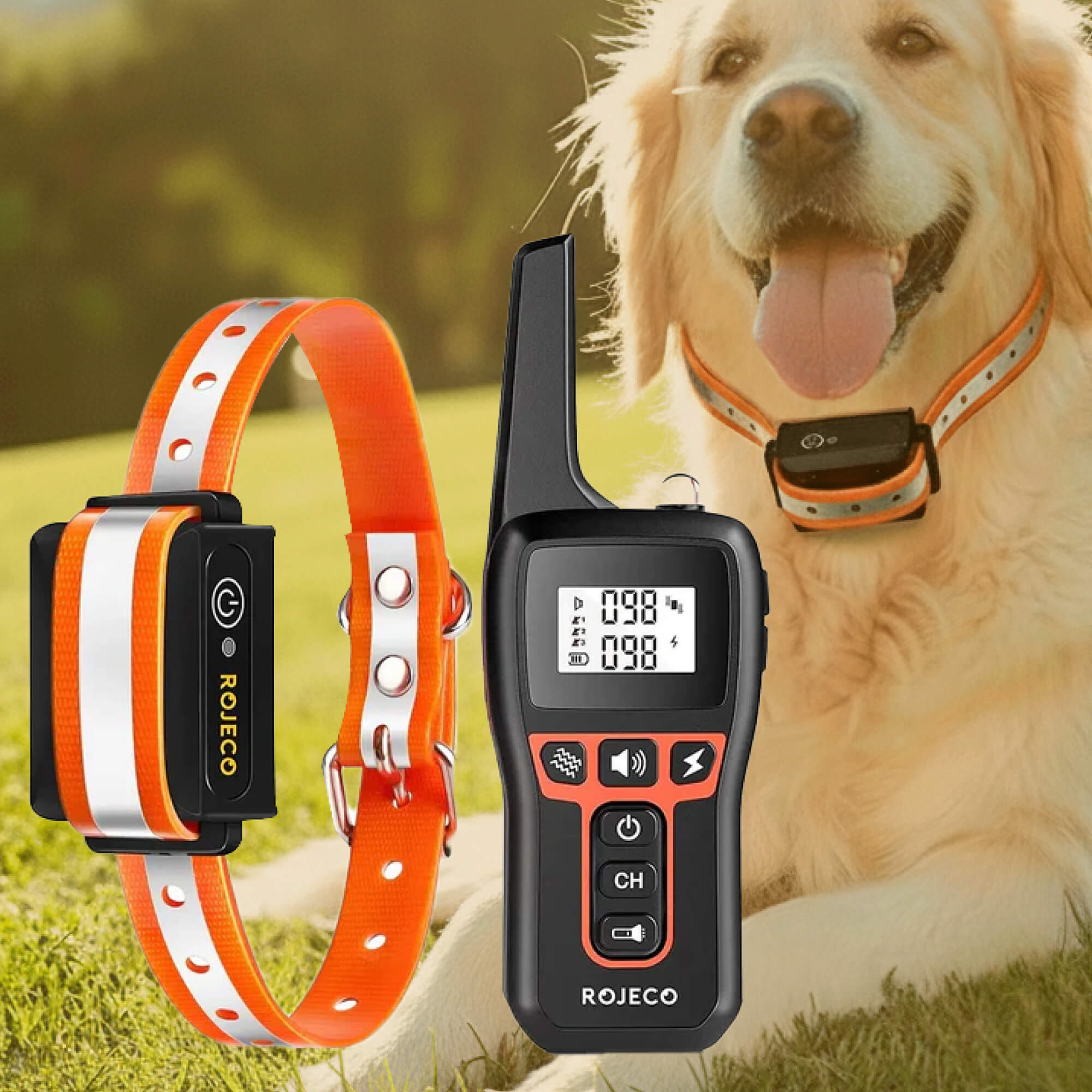 BowLift | 1000m Waterproof Dog Training Collar | Rechargeable, Remote Control & Adjustable for Small, Medium, and Large Dogs
