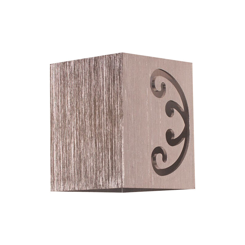 BowLift | Modernist LED Wall Lamp Chrome Hollow Butterfly Wall Lamp with Aluminium Shade, Red/Blue/Purple Light