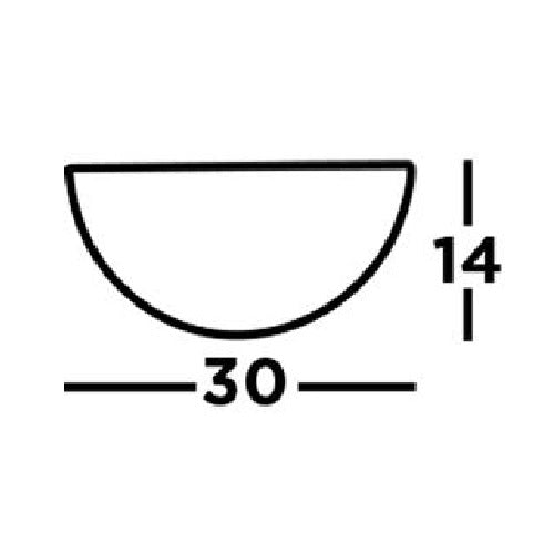 BowLift | White Plaster Vintage Half-Round Half-Moon Paintable Wall Spotlight 30cm