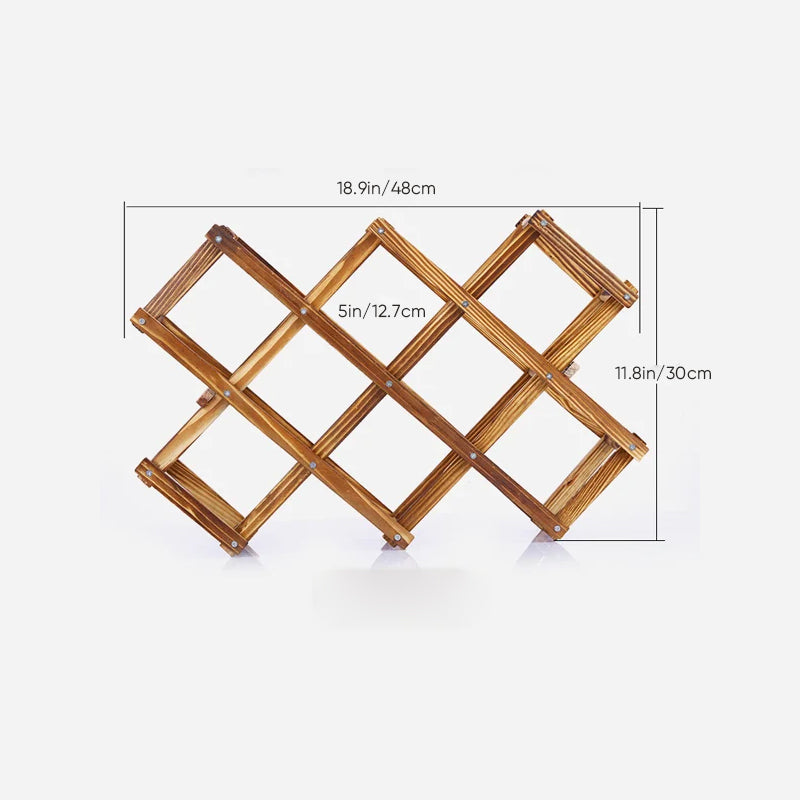 BowLift | Folding Freestanding Wooden Wine Rack