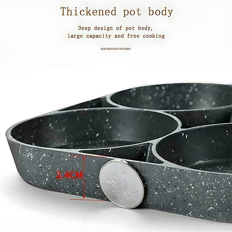 BowLift | Four-hole egg pan, breakfast omelette household frying pan non-stick pan