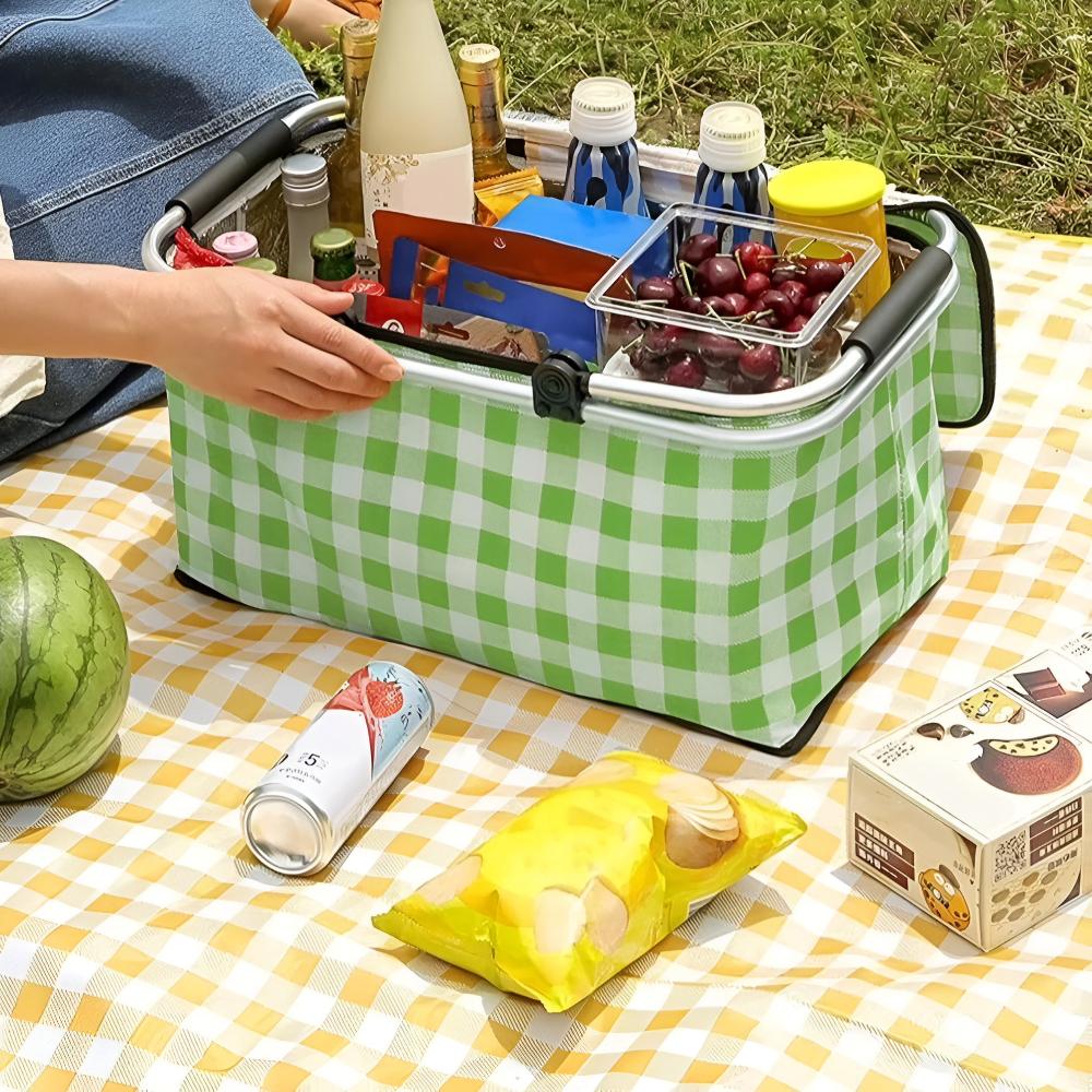 BowLift | Foldable Checkered Picnic Basket