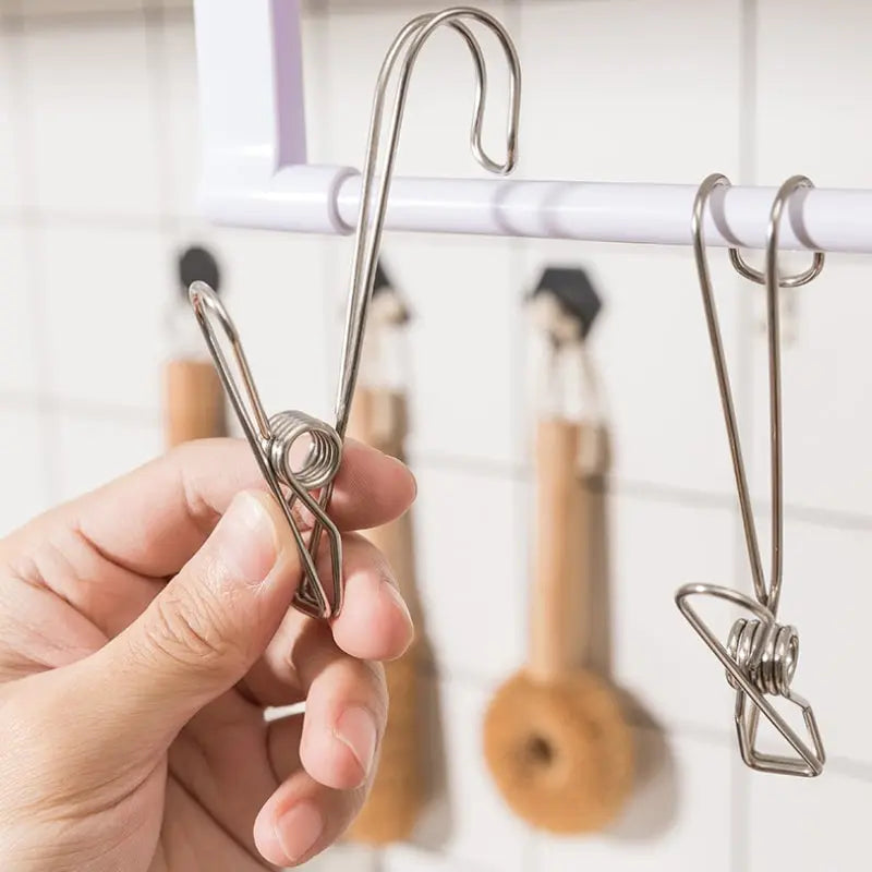 BowLift | 10-piece set stainless steel clips with hooks – Practical & Rust-free