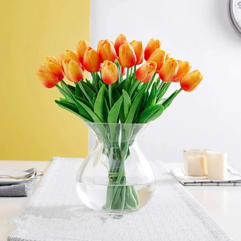 BowLift | 10-piece set artificial tulips made of latex – stylish and durable decorative flowers
