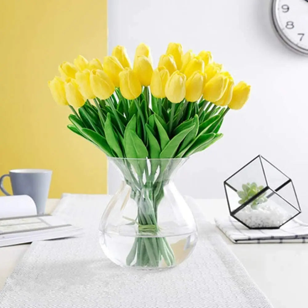 BowLift | 10-piece set artificial tulips made of latex – stylish and durable decorative flowers