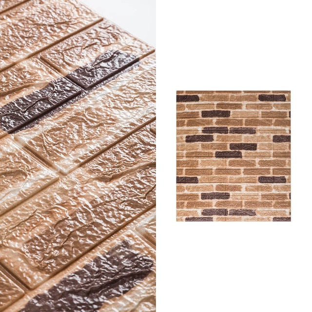 10pcs 3D Brick Pattern Waterproof Self-Adhesive Wallpaper | Bowlift