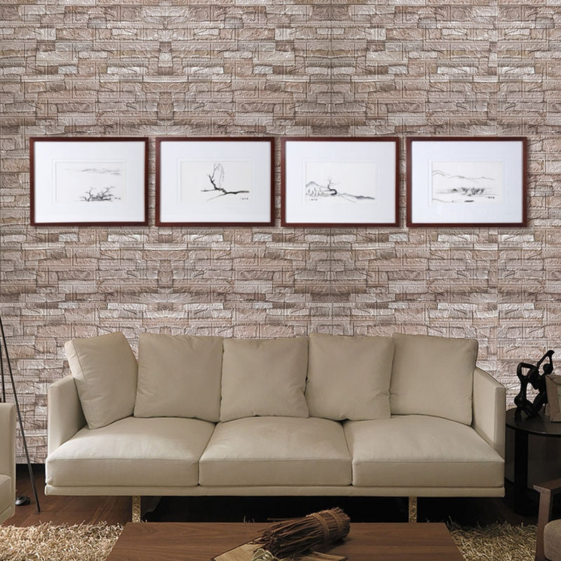 10pcs 3D Brick Wall Sticker Waterproof Self-Adhesive Wall Sticker | Bowlift