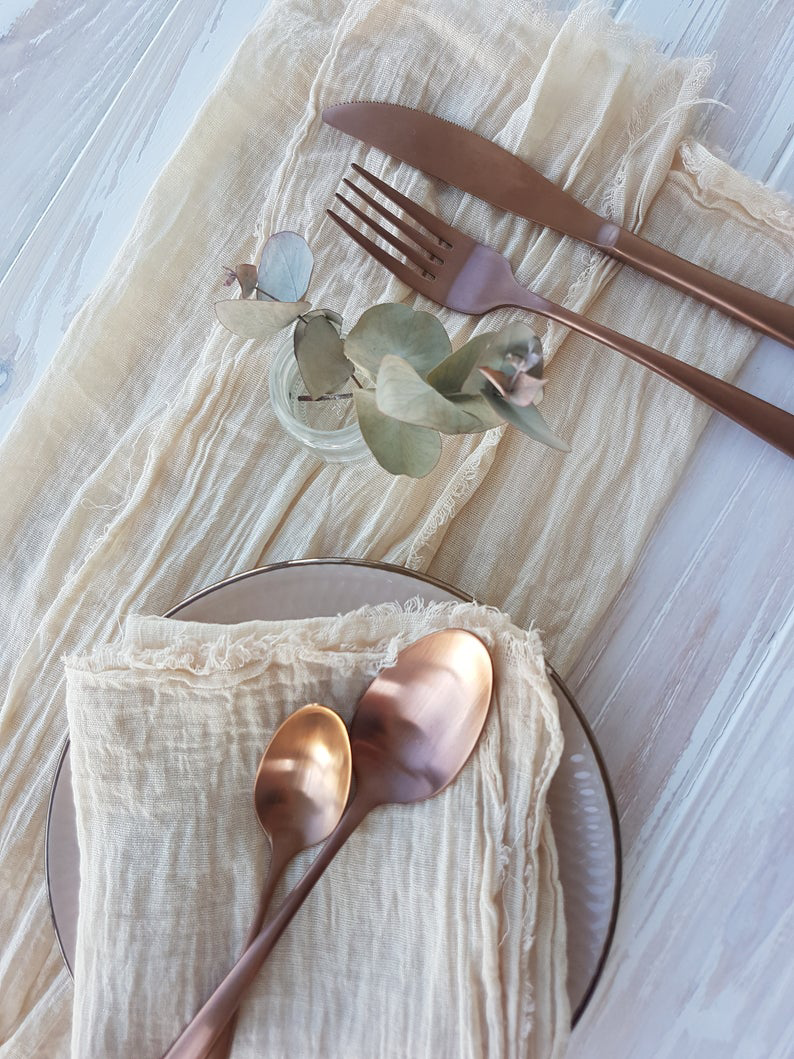 10Pcs Cotton Cheesecloth Gauze Table Napkin Washable Table Napkin | Bowlift