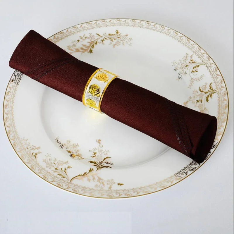 10pcs Polyester Table Napkins Wrinkle-Resistant Cloth Table Napkins | Bowlift