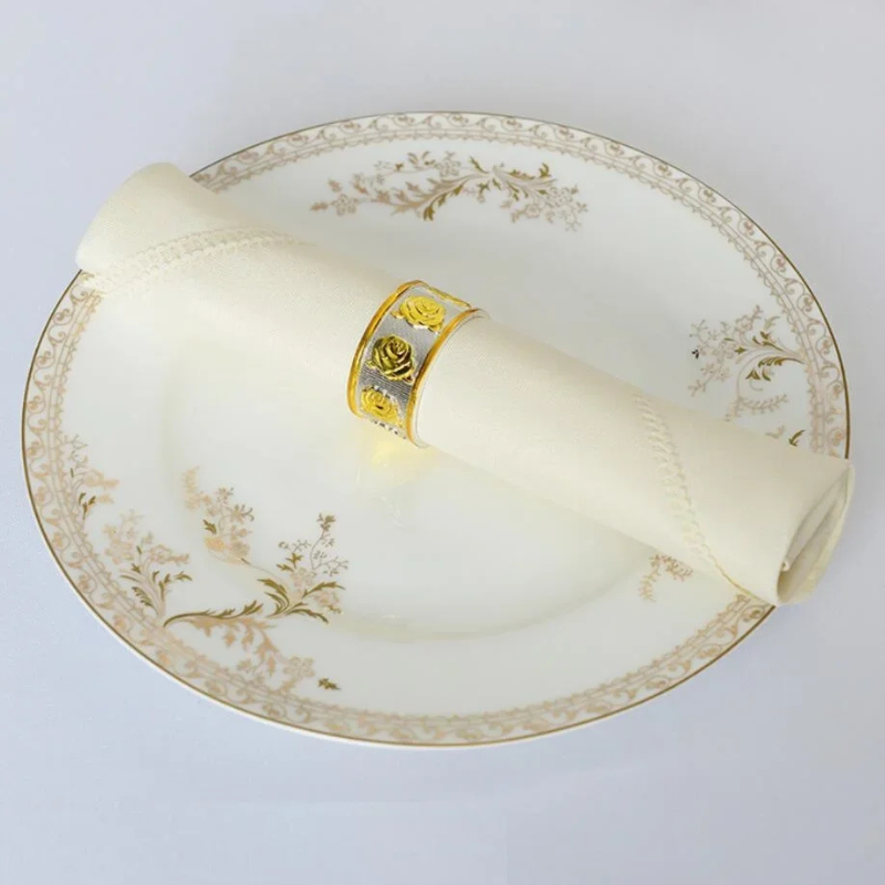 10pcs Polyester Table Napkins Wrinkle-Resistant Cloth Table Napkins | Bowlift