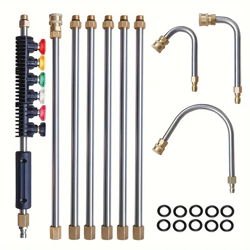BowLift | 4000 PSI Telescoping Pressure Washer Wand Kit for Easy Gutter, Roof, and Wall Cleaning