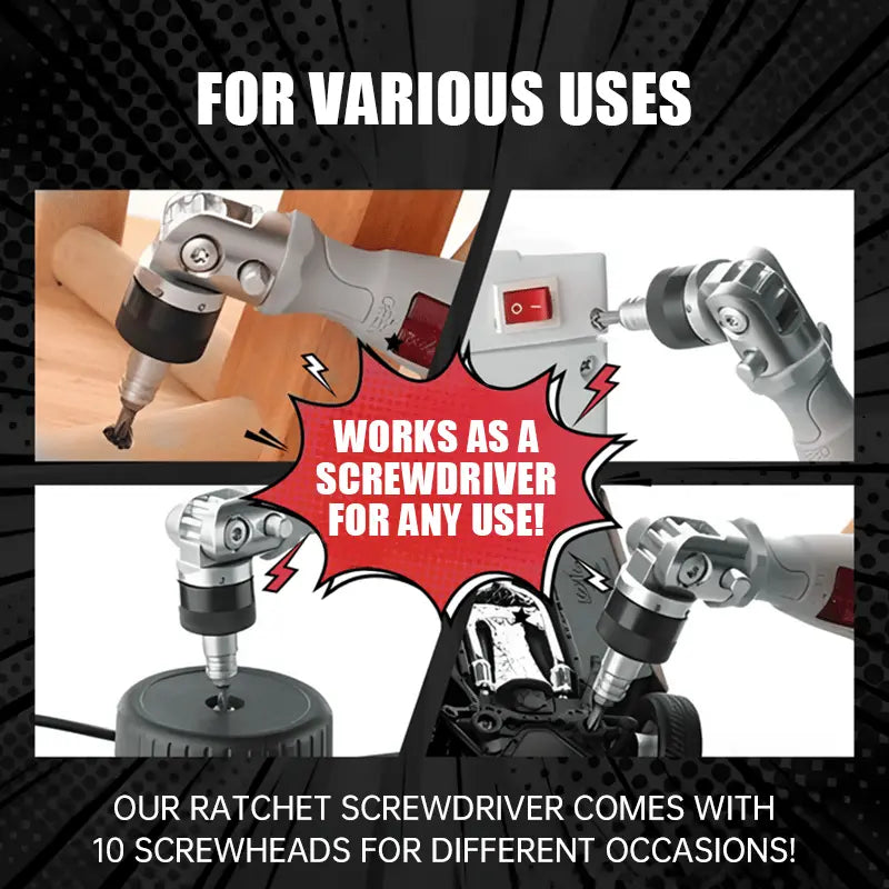 BowLift | 11-in-1 Ratchet Screwdriver for Hard-to-Reach Places