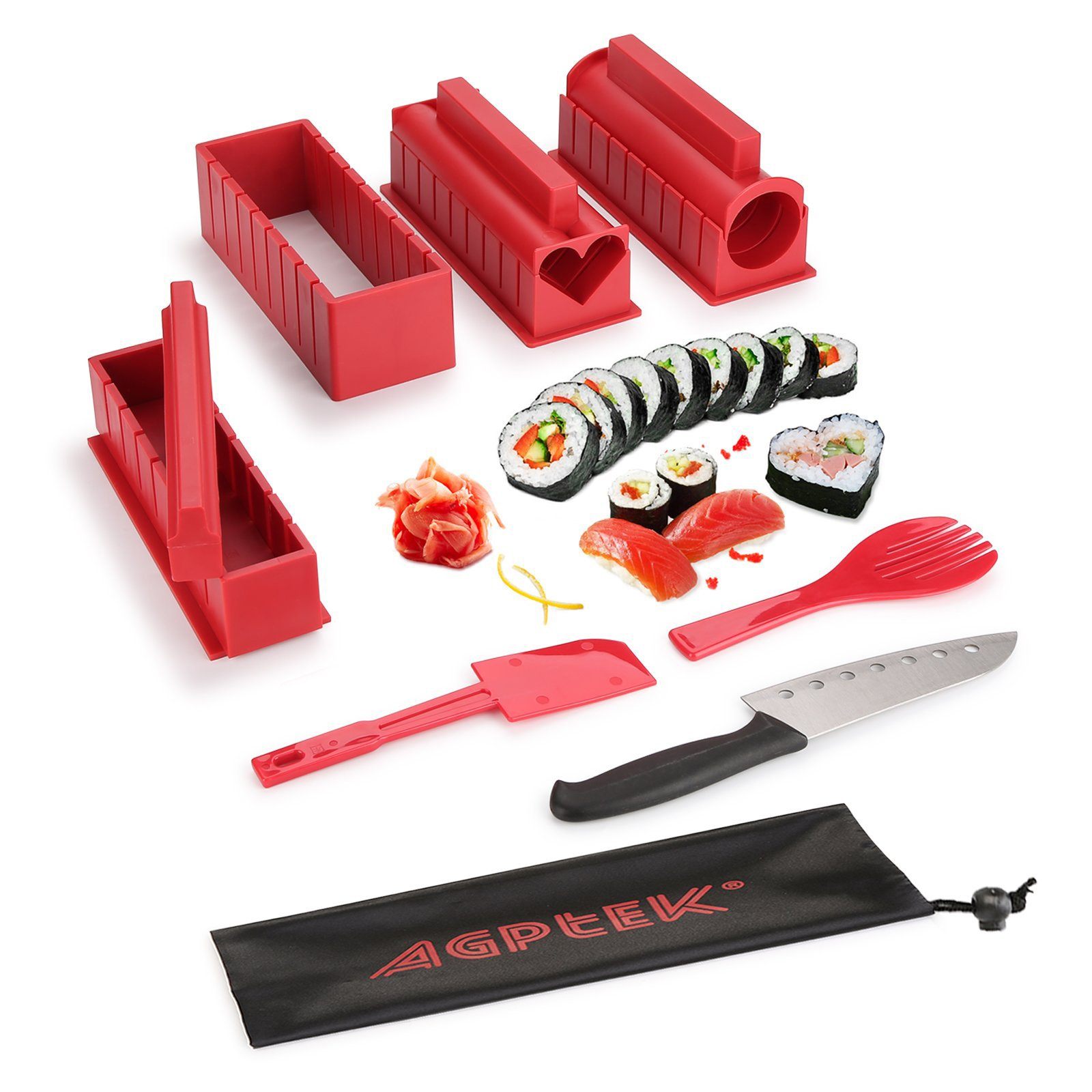 BowLift | 11-piece: Sushi Maker Set Sushi Rolls with high-quality Sushi Knife