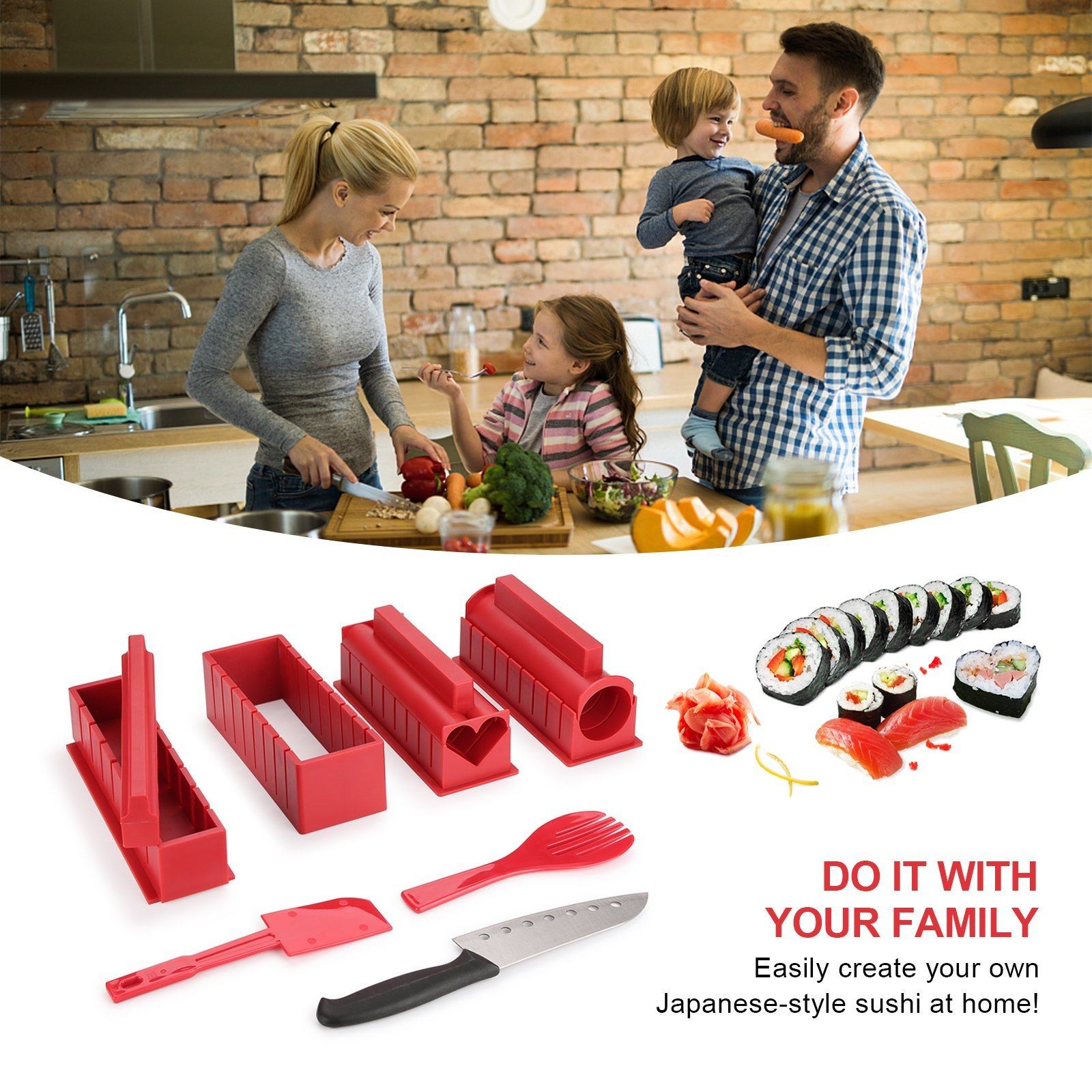 BowLift | 11-piece: Sushi Maker Set Sushi Rolls with high-quality Sushi Knife