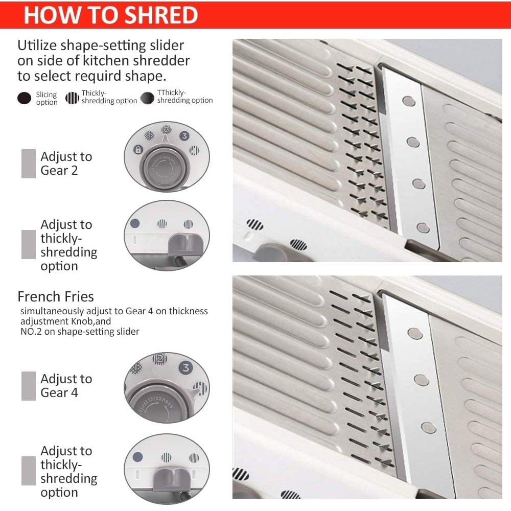 BowLift | ProSlice Mandoline Vegetable Slicer – Adjustable Stainless Steel Blades for Precision Cutting