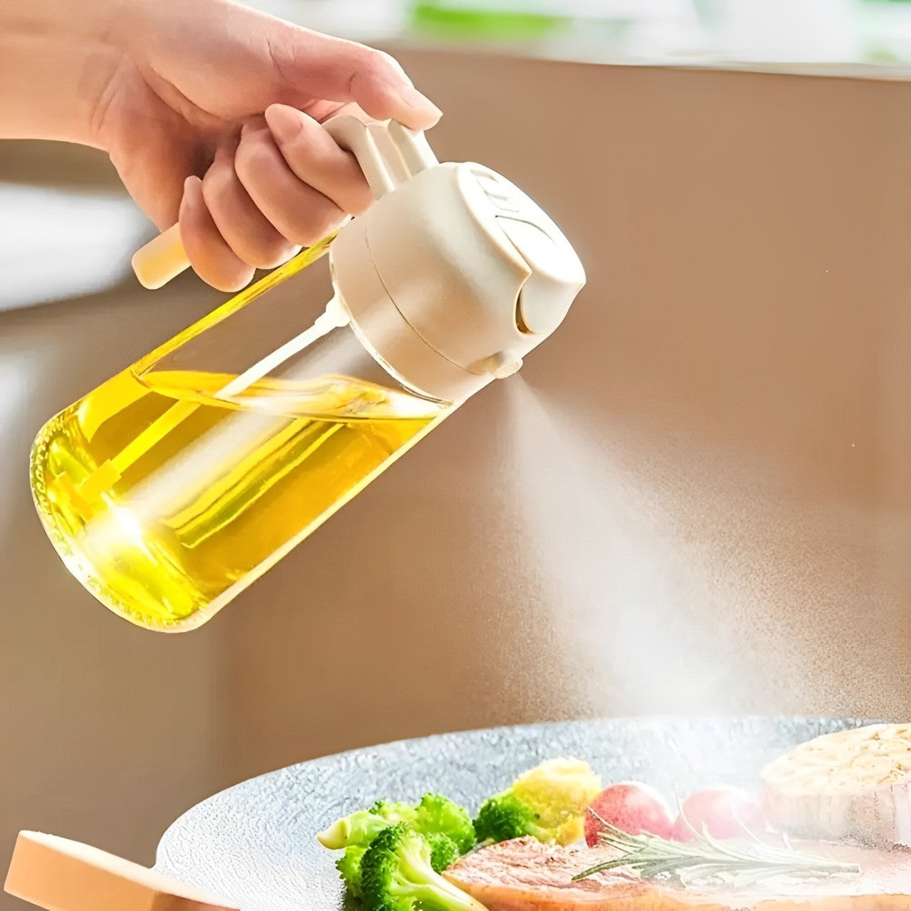 BowLift | 2-in-1 Olive Oil Dispenser & Sprayer – Perfect for Cooking, Salads, and BBQ