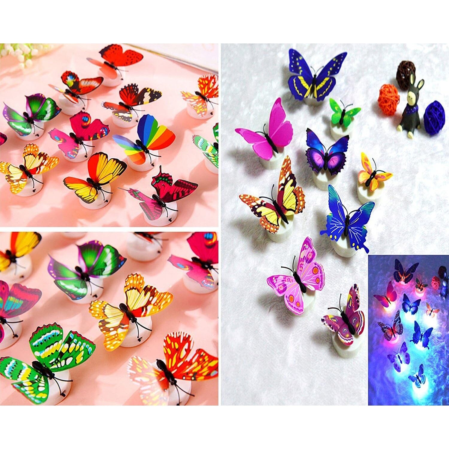 BowLift | 12-Pack: LED Butterfly Decoration Night Light