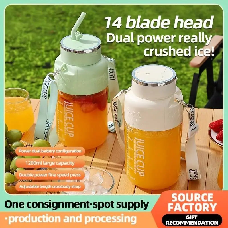 BowLift | 1200ml portable fruit juice blender – Blend & drink at picnic or workout