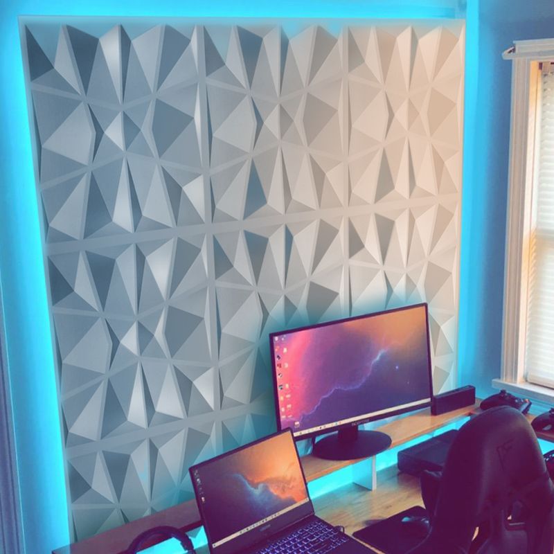 BowLift | Modern Zinc Back Wall Panel Smooth Upholstered Wall Ceiling in Black and White