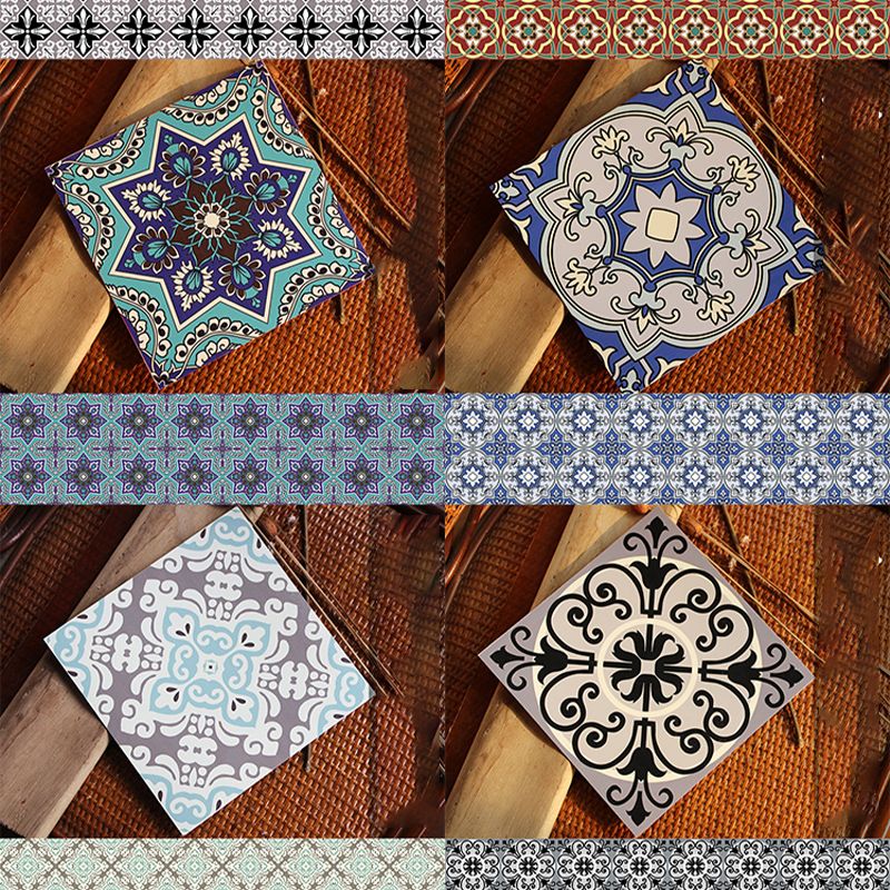 BowLift | Peel & Stick Vinyl Floor Multicolored Style Vinyl Floor with Matt Gloss